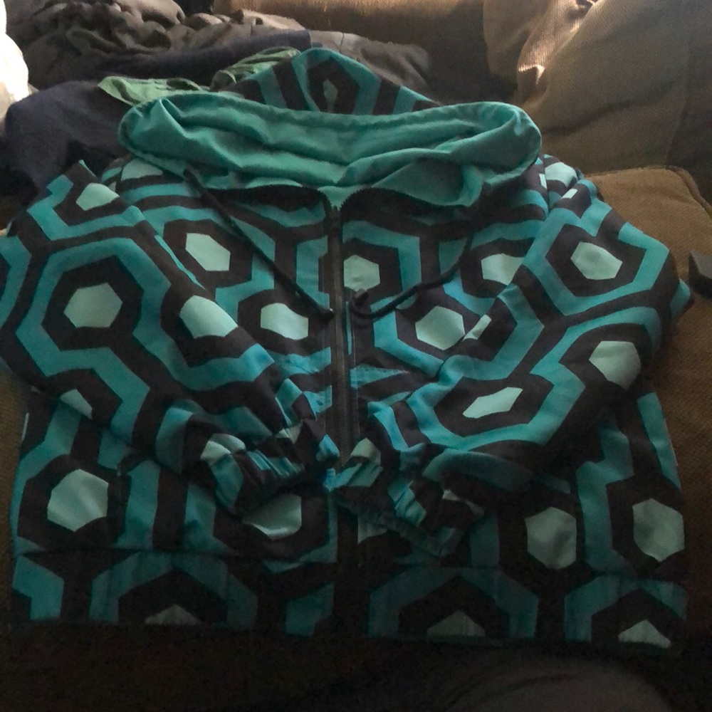 Reversible teal loudmouth jacket